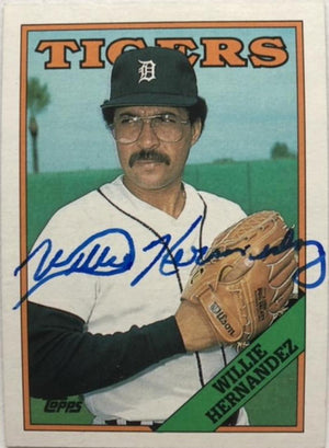 Willie Hernandez Signed 1988 Topps Baseball Card - Detroit Tigers