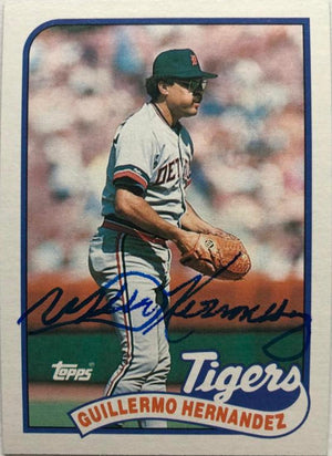 Willie Hernandez Signed 1989 Topps Baseball Card - Detroit Tigers