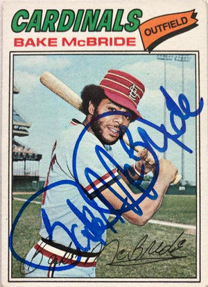 Bake McBride Signed 1977 Topps Baseball Card - Philadelphia Phillies