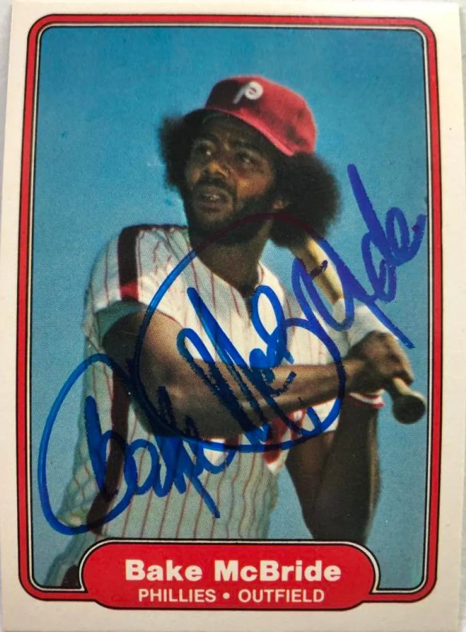 ベイク・マクブライド サイン入り 1982 Fleer ベースボールカード - フィラデルフィア・フィリーズ