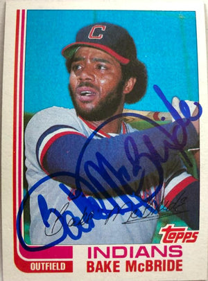 Bake McBride Signed 1982 Topps Traded  Baseball Card - Cleveland Indians