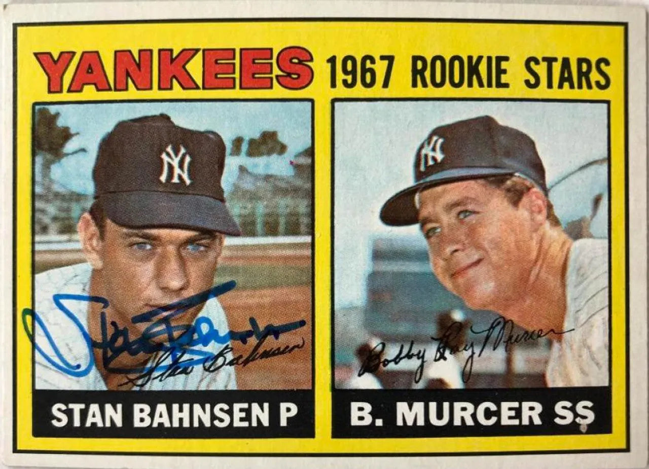 Stan Bahnsen Signed 1967 Topps Baseball Card - New York Yankees