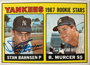 Stan Bahnsen Signed 1968 Topps Baseball Card - New York Yankees