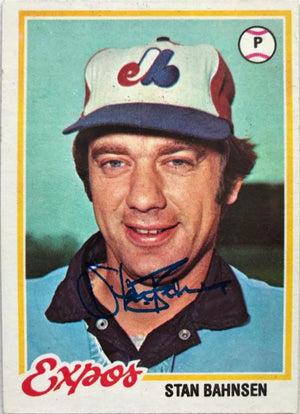 Stan Bahnsen Signed 1978 Topps Baseball Card - Montreal Expos