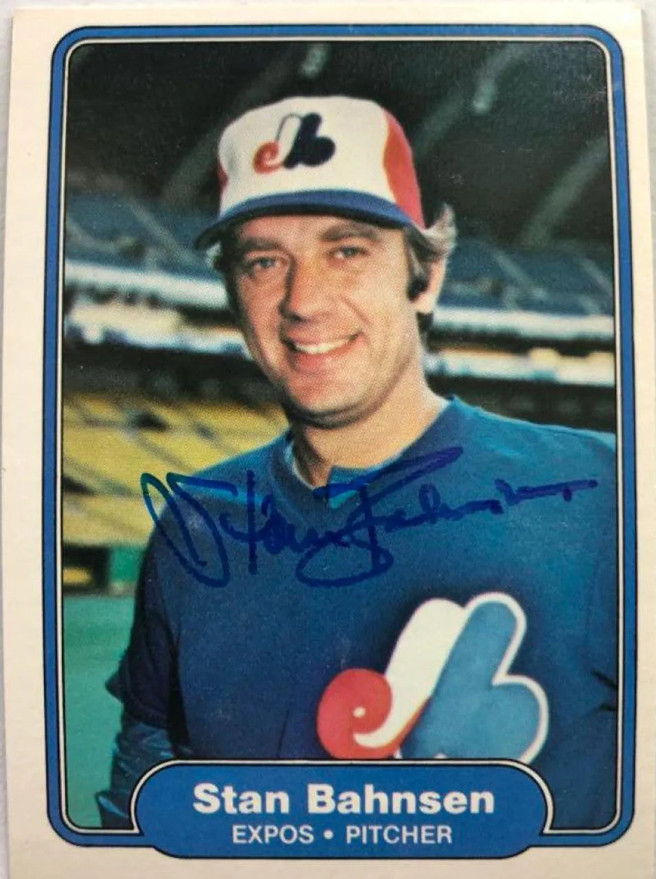 Stan Bahnsen Signed 1982 Fleer Baseball Card - Montreal Expos