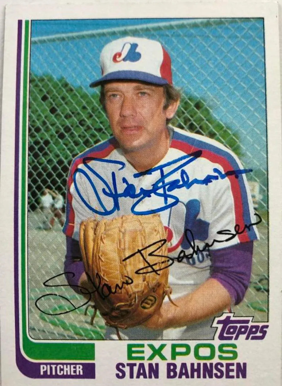 Stan Bahnsen Signed 1982 Topps Baseball Card - Montreal Expos