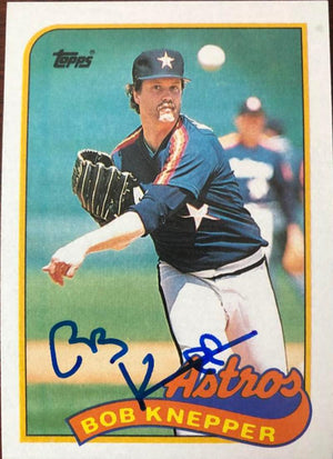 Bob Knepper Signed 1989 Topps Baseball Card - Houston Astros