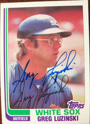 Greg Luzinski Signed 1982 Topps Baseball Card - Chicago White Sox