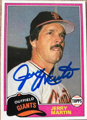 Jerry Martin Signed 1981 Topps Traded Baseball Card - San Francisco Giants