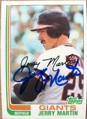 Jerry Martin Signed 1982 Topps Baseball Card - San Francisco Giants