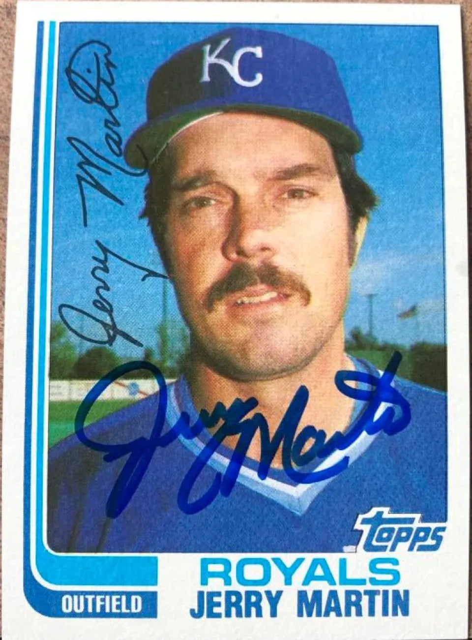 Jerry Martin Signed 1982 Topps Traded Baseball Card - Kansas City Royals