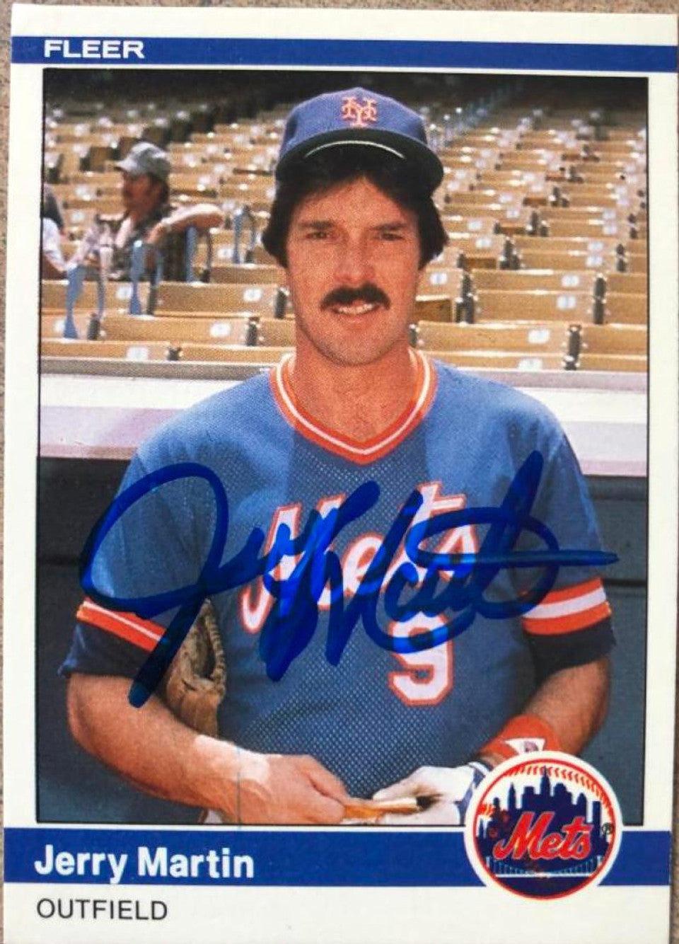 Jerry Martin Signed 1984 Fleer Update Baseball Card - New York Mets