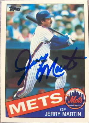 Jerry Martin Signed 1985 Topps Tiffany Baseball Card - New York Mets