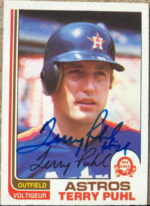 Terry Puhl Signed 1982 O-Pee-Chee Baseball Card - Houston Astros