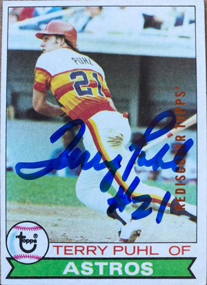 Terry Puhl Signed 2017 Topps Rediscover Buyback BRONZE 1979 Baseball Card - Houston Astros