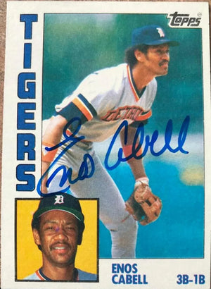 イーノス・カベル サイン入り 1984 トップス ティファニー ベースボール カード - デトロイト タイガース