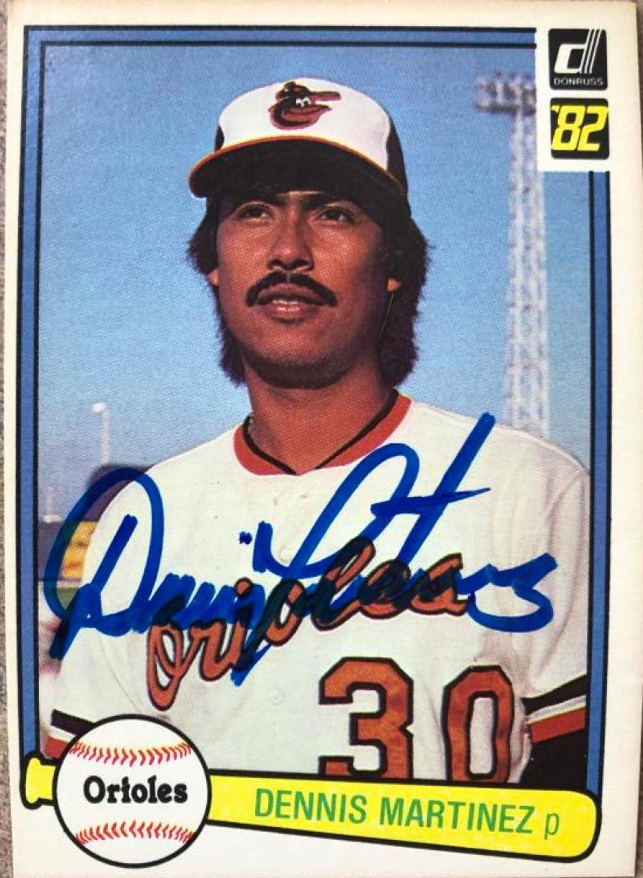 Dennis Martinez Signed 1982 Donruss Baseball Card - Baltimore Orioles