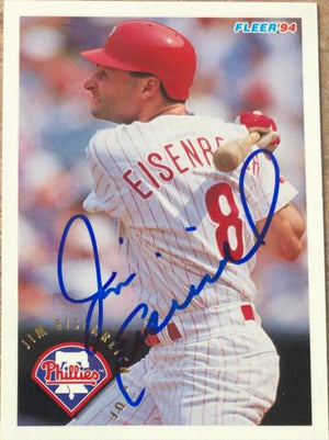 Jim Eisenreich Signed 1994 Fleer Baseball Card - Philadelphia Phillies