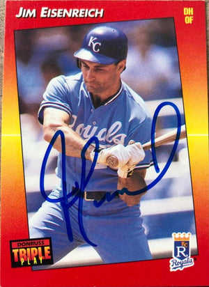 Jim Eisenreich Signed 1992 Triple Play Baseball Card - Kansas City Royals