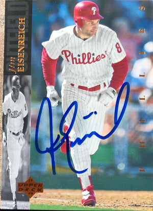 Jim Eisenreich Signed 1994 Upper Deck Baseball Card - Philadelphia Phillies