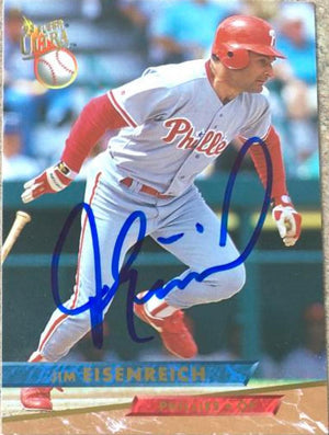 Jim Eisenreich Signed 1993 Fleer Ultra Baseball Card - Philadelphia Phillies