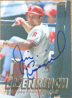 Jim Eisenreich Signed 1997 Fleer Baseball Card - Philadelphia Phillies