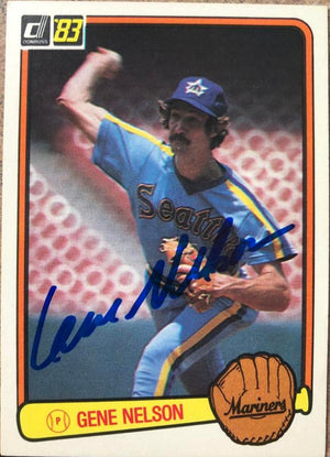 Gene Nelson Signed 1983 Donruss Baseball Card - Seattle Mariners #55