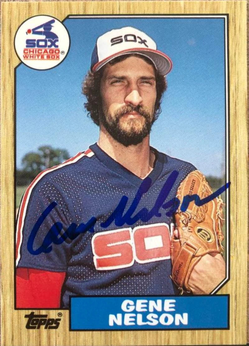Gene Nelson Signed 1987 Topps Tiffany Baseball Card - Oakland A's #273