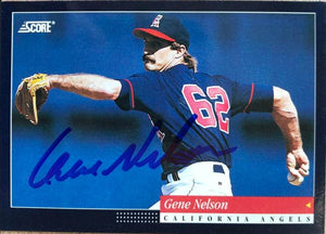 Gene Nelson Signed 1994 Score Baseball Card - California Angels #274