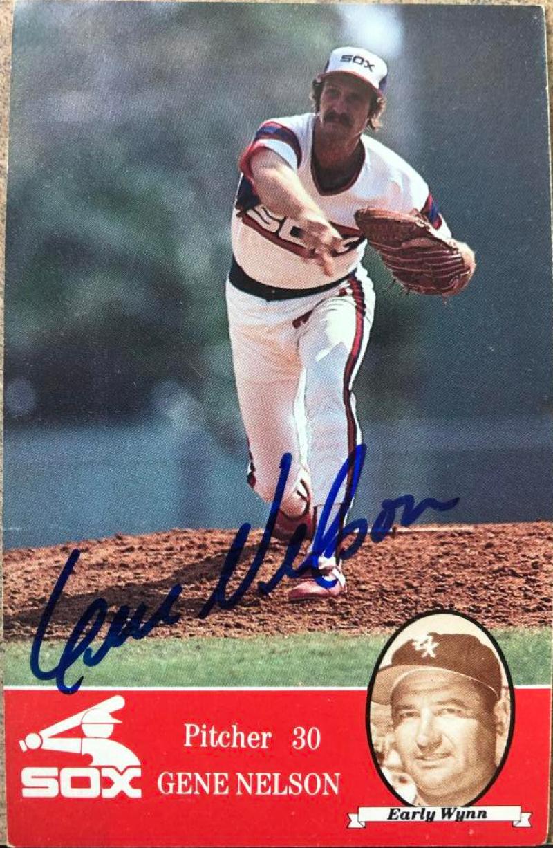 Gene Nelson Signed 1986 Coca-Cola Baseball Card - Chicago White Sox