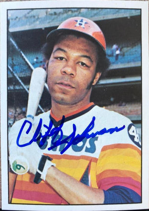 Cliff Johnson Signed 1976 SSPC Baseball Card - Houston Astros