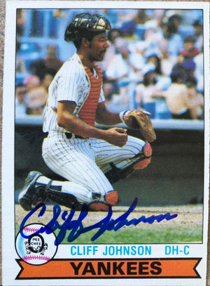 Cliff Johnson Signed 1979 O-Pee-Chee Baseball Card - New York Yankees