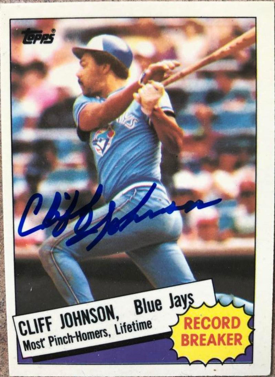 Cliff Johnson Signed 1985 Topps Tiffany Baseball Card - Toronto Blue Jays #4