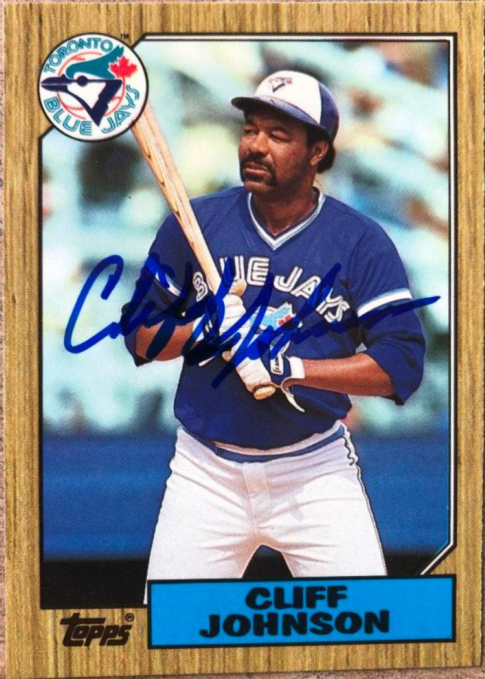 Cliff Johnson Signed 1987 Topps Tiffany Baseball Card - Toronto Blue Jays