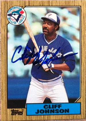 Cliff Johnson Signed 1987 Topps Tiffany Baseball Card - Toronto Blue Jays