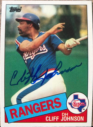 Cliff Johnson Signed 1985 Topps Traded Baseball Card - Texas Rangers