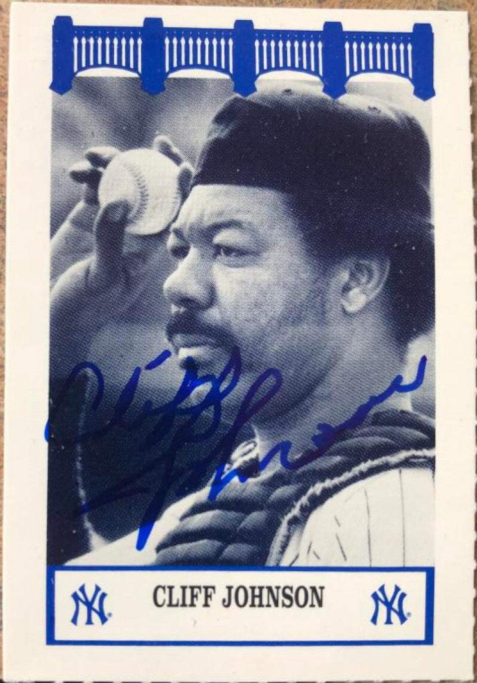 Cliff Johnson Signed 1992 WIZ Baseball Card - New York Yankees