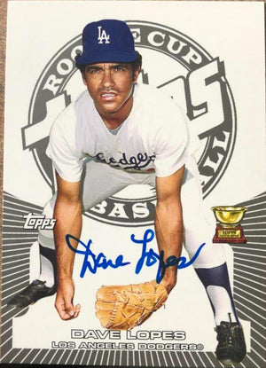Davey Lopes Signed 2005 Topps Rookie Cup Baseball Card - Los Angeles Dodgers