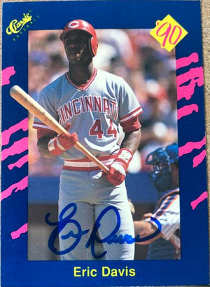 Eric Davis Signed 1990 Classic Baseball Card - Cincinnati Reds #11