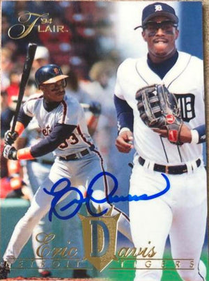 Eric Davis Signed 1994 Flair Baseball Card - Detroit Tigers #46