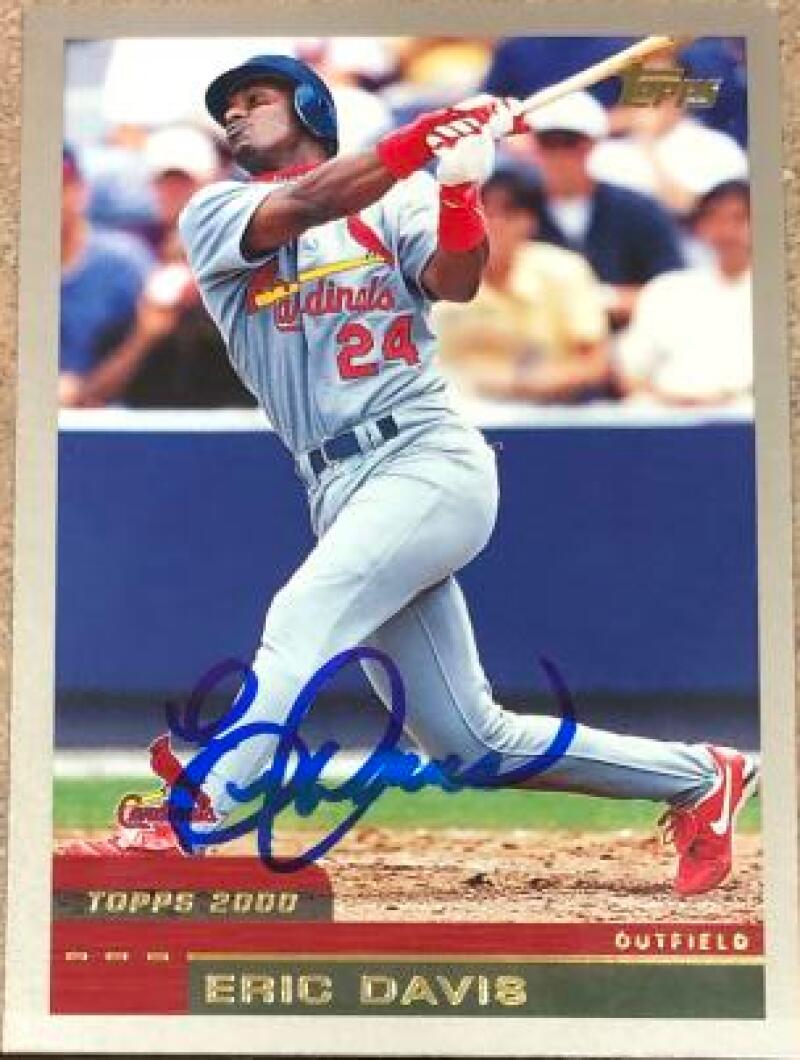 Eric Davis Signed 2000 Topps Baseball Card - St Louis Cardinals #190