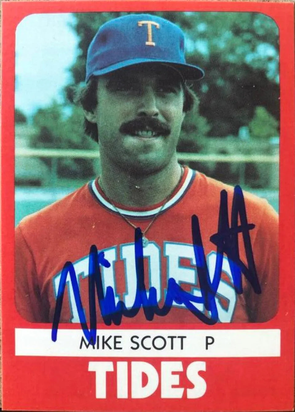 Mike Scott Signed 1980 TCMA Baseball Card - Tidewater Tides