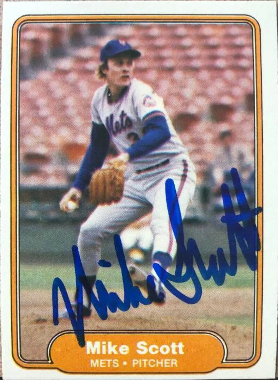 Mike Scott Signed 1982 Fleer Baseball Card - New York Mets