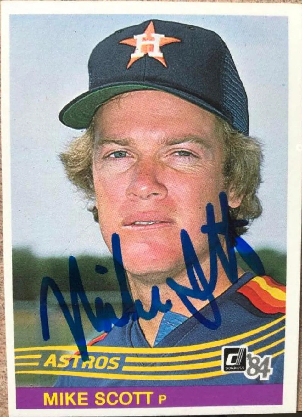 Mike Scott Signed 1984 Donruss Baseball Card - Houston Astros