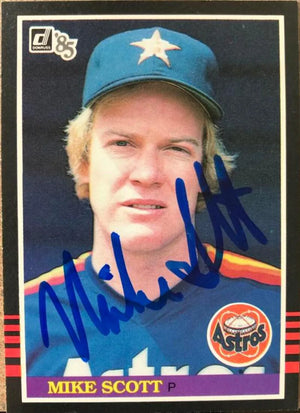 Mike Scott Signed 1985 Donruss Baseball Card - Houston Astros