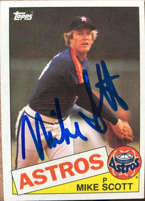 Mike Scott Signed 1985 Topps Baseball Card - Houston Astros