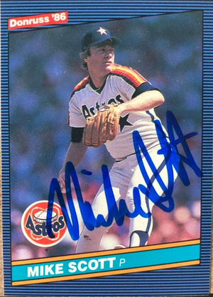 Mike Scott Signed 1986 Donruss Baseball Card - Houston Astros