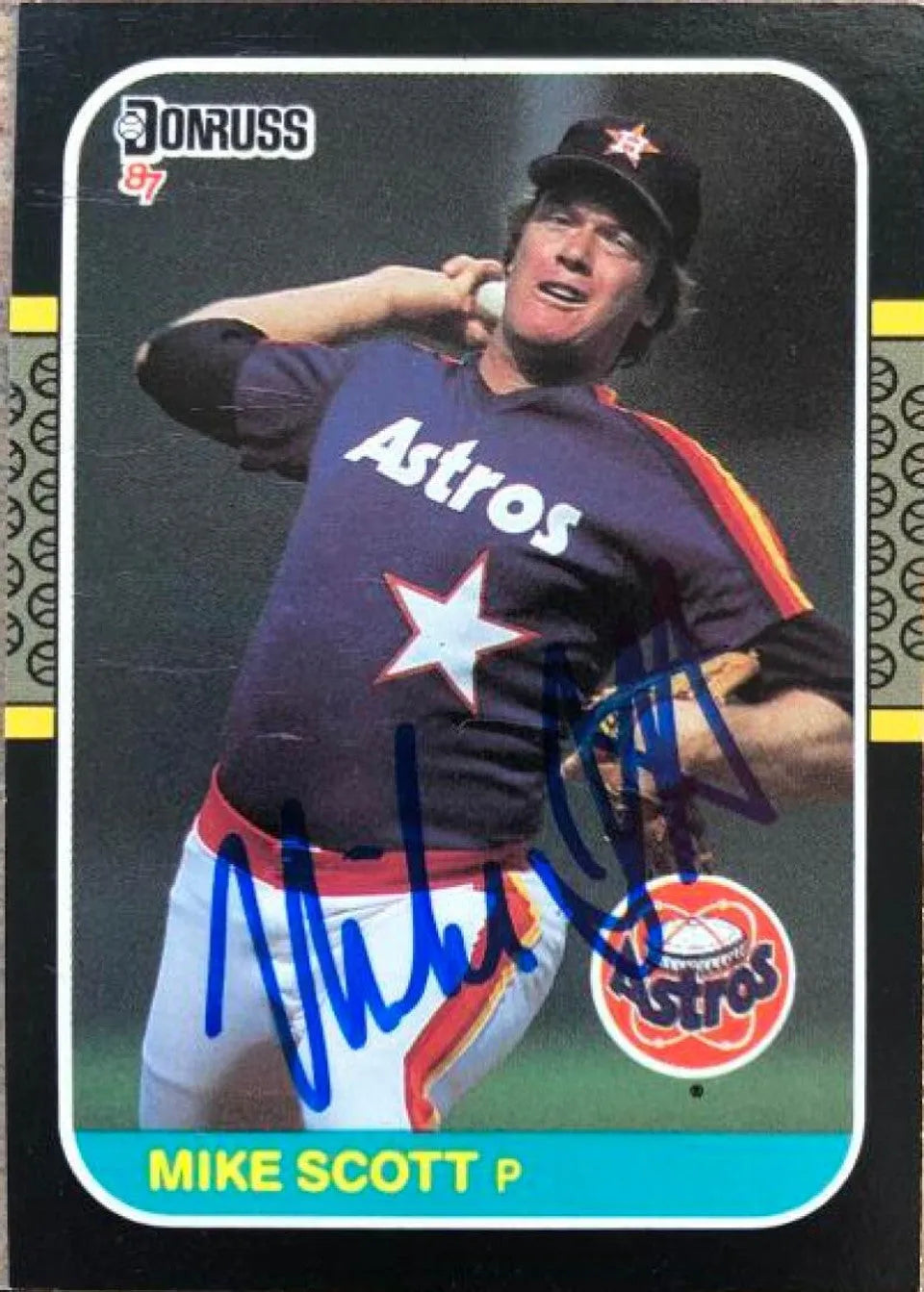 Mike Scott Signed 1987 Donruss Baseball Card - Houston Astros