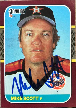 Mike Scott Signed 1987 Donruss Opening Day Baseball Card - Houston Astros