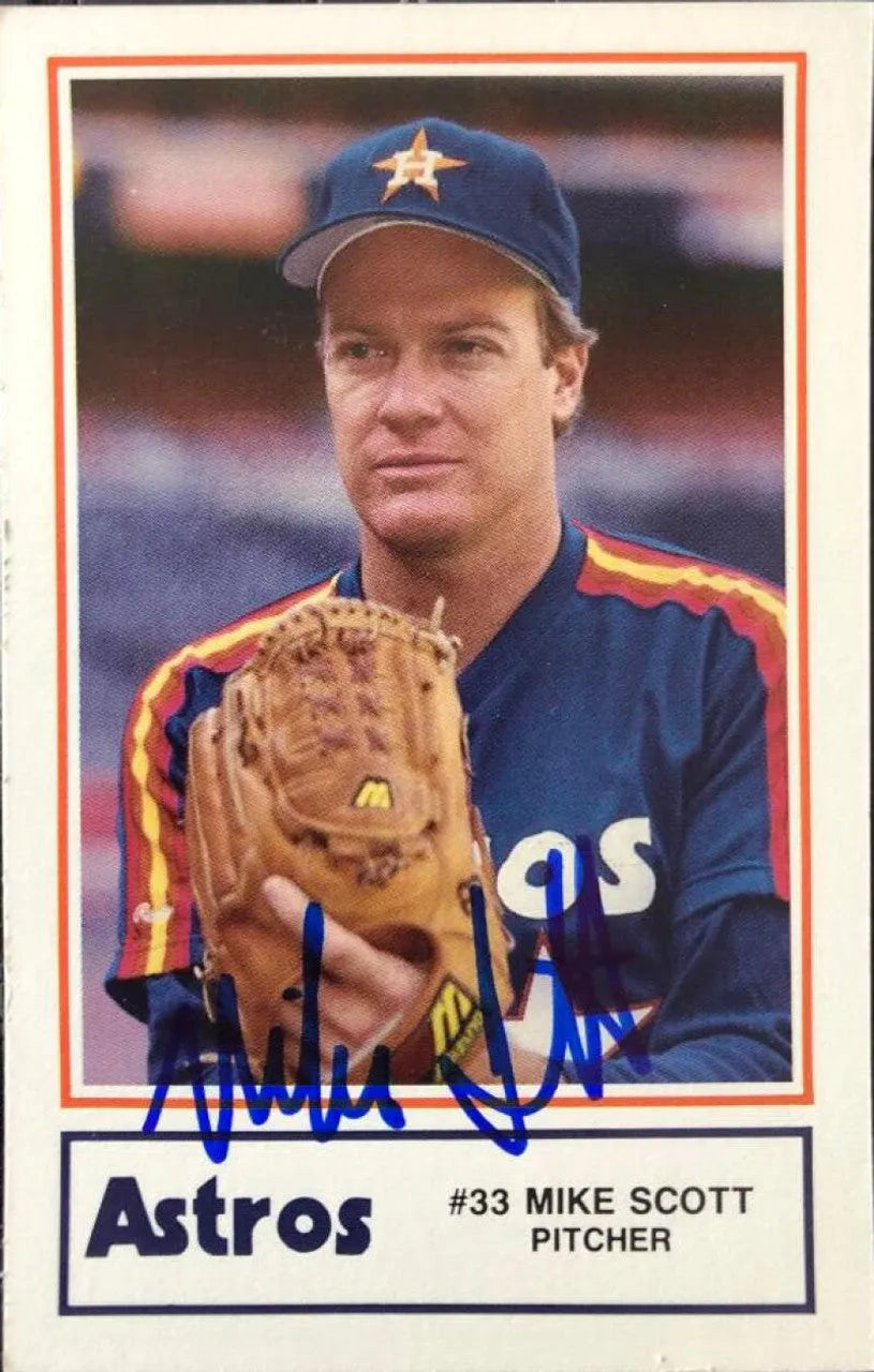 Mike Scott Signed 1987 Houston Police Baseball Card - Houston Astros